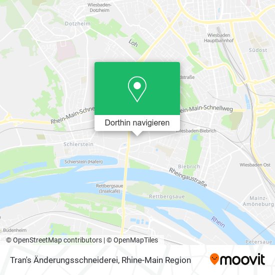 Tran's Änderungsschneiderei Karte