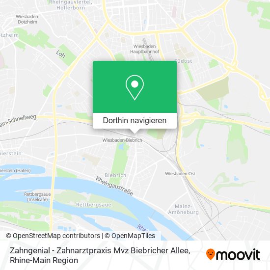 Zahngenial - Zahnarztpraxis Mvz Biebricher Allee Karte