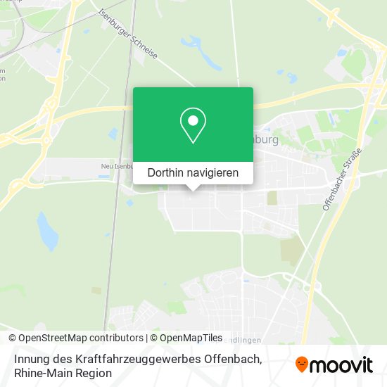 Innung des Kraftfahrzeuggewerbes Offenbach Karte