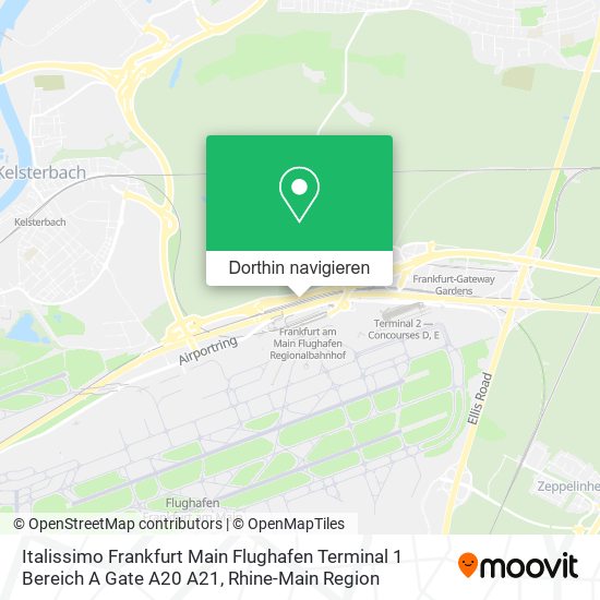 Italissimo Frankfurt Main Flughafen Terminal 1 Bereich A Gate A20 A21 Karte