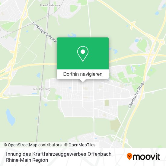 Innung des Kraftfahrzeuggewerbes Offenbach Karte