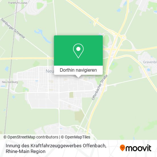 Innung des Kraftfahrzeuggewerbes Offenbach Karte