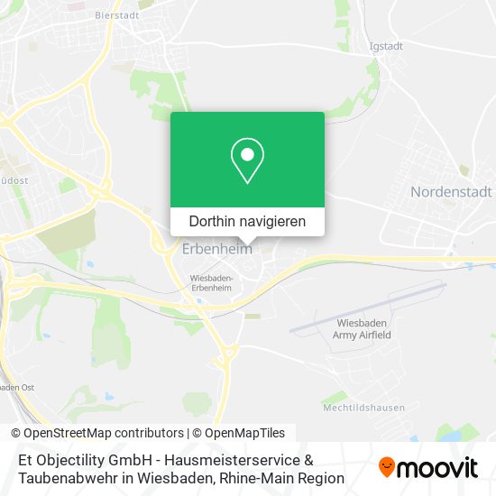 Et Objectility GmbH - Hausmeisterservice & Taubenabwehr in Wiesbaden Karte