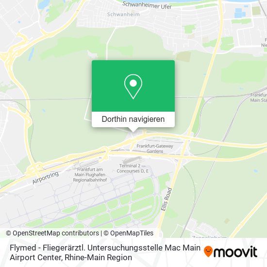 Flymed - Fliegerärztl. Untersuchungsstelle Mac Main Airport Center Karte