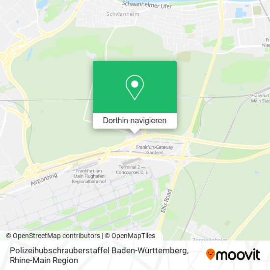 Polizeihubschrauberstaffel Baden-Württemberg Karte