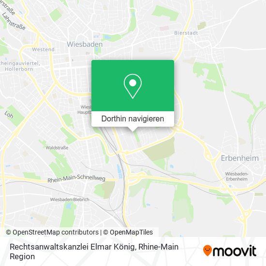 Rechtsanwaltskanzlei Elmar König Karte