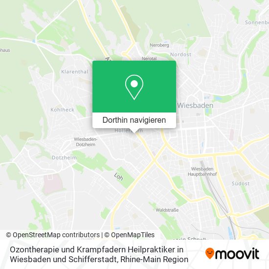 Ozontherapie und Krampfadern Heilpraktiker in Wiesbaden und Schifferstadt Karte