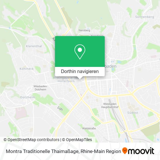 Montra Traditionelle Thaimaßage Karte