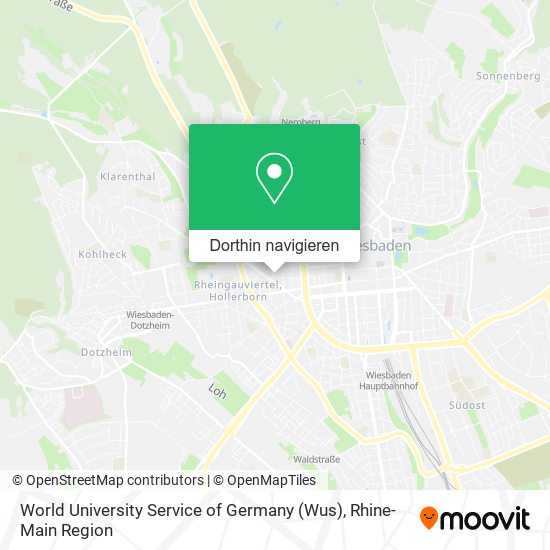 World University Service of Germany (Wus) Karte