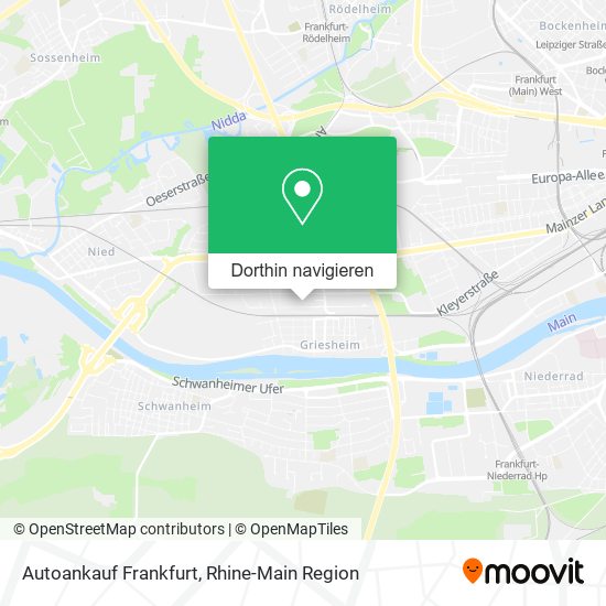 Autoankauf Frankfurt Karte