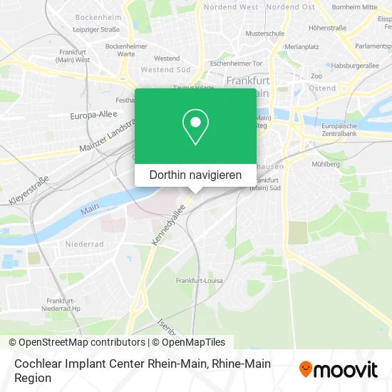 Cochlear Implant Center Rhein-Main Karte