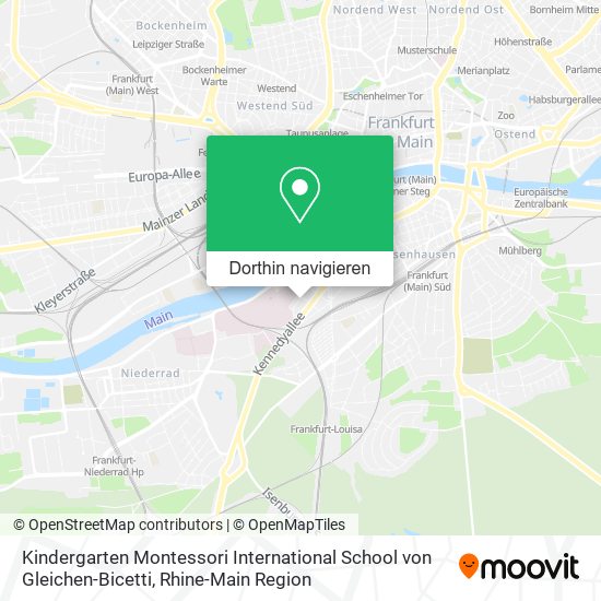 Kindergarten Montessori International School von Gleichen-Bicetti Karte