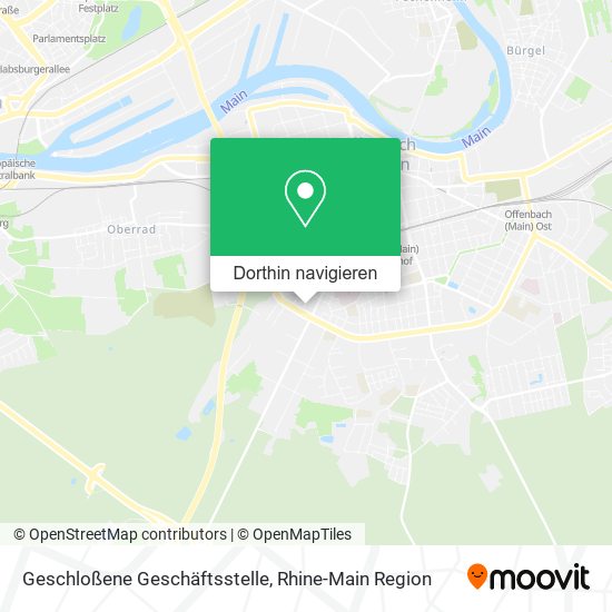 Geschloßene Geschäftsstelle Karte