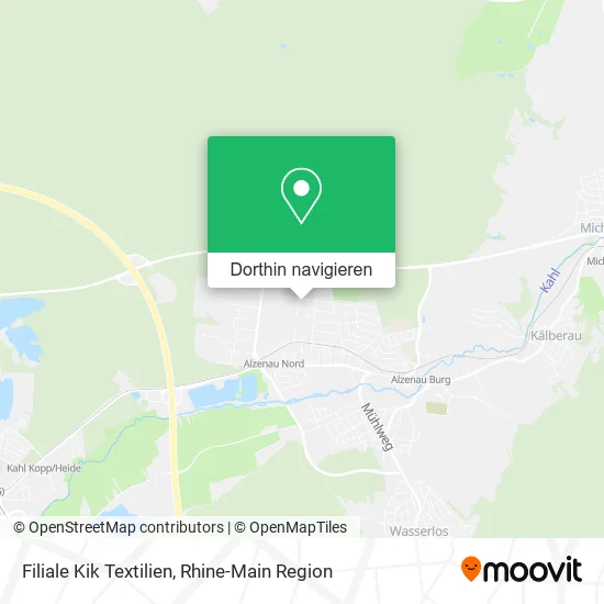 Filiale Kik Textilien Karte