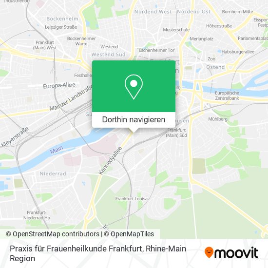 Praxis für Frauenheilkunde Frankfurt Karte