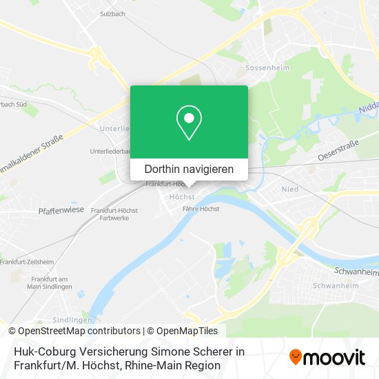 Huk-Coburg Versicherung Simone Scherer in Frankfurt / M. Höchst Karte