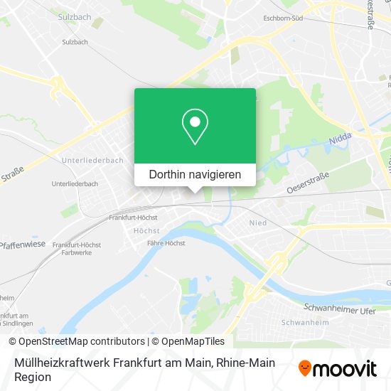Müllheizkraftwerk Frankfurt am Main Karte