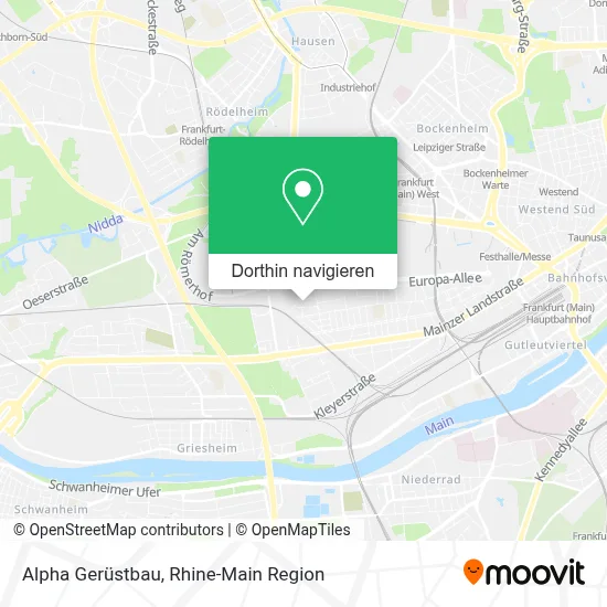 Alpha Gerüstbau Karte