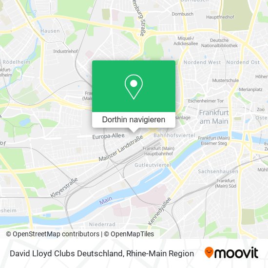 David Lloyd Clubs Deutschland Karte