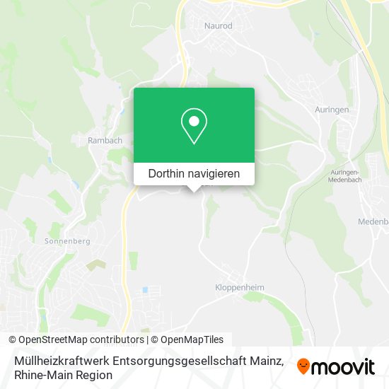 Müllheizkraftwerk Entsorgungsgesellschaft Mainz Karte