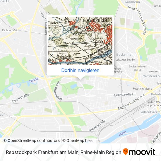 Rebstockpark Frankfurt am Main Karte