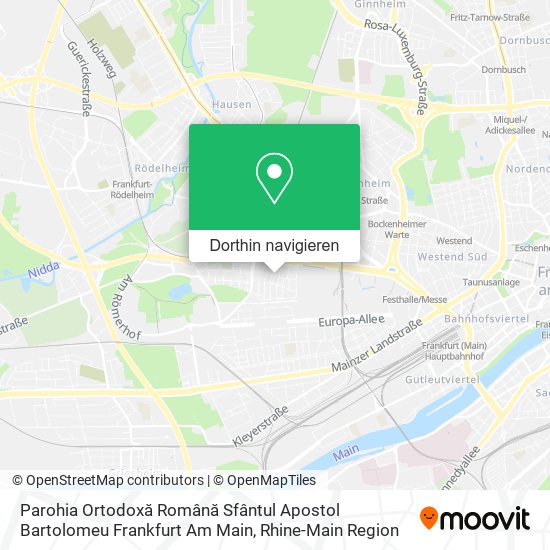 Parohia Ortodoxă Română Sfântul Apostol Bartolomeu Frankfurt Am Main Karte