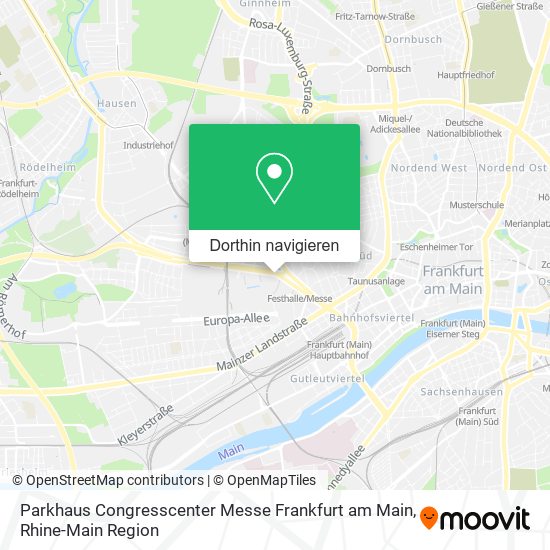 Parkhaus Congresscenter Messe Frankfurt am Main Karte