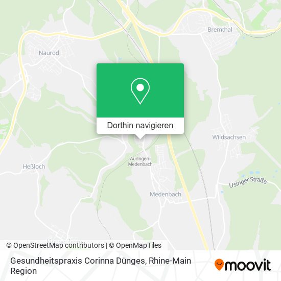 Gesundheitspraxis Corinna Dünges Karte