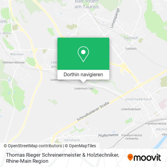 Thomas Rieger Schreinermeister & Holztechniker Karte