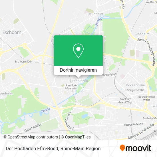 Der Postladen Ffm-Roed Karte