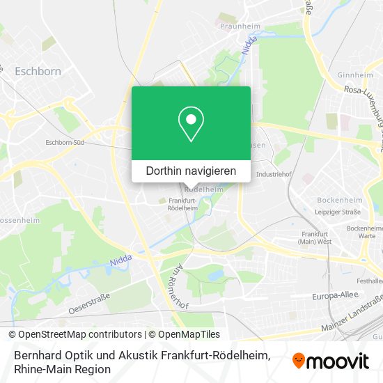 Bernhard Optik und Akustik Frankfurt-Rödelheim Karte