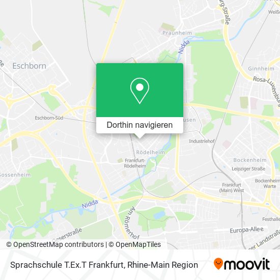 Sprachschule T.Ex.T Frankfurt Karte