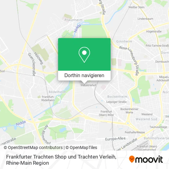 Frankfurter Trachten Shop und Trachten Verleih Karte