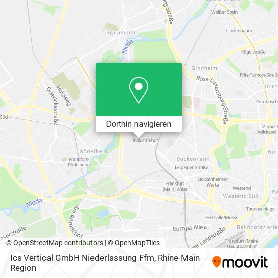 Ics Vertical GmbH Niederlassung Ffm Karte