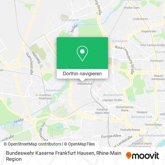 Bundeswehr Kaserne Frankfurt Hausen Karte