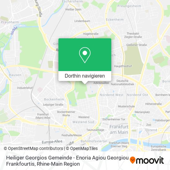 Heiliger Georgios Gemeinde - Enoria Agiou Georgiou Frankfourtis Karte