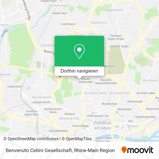 Benvenuto Cellini Gesellschaft Karte