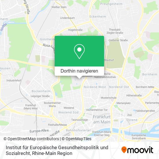 Institut für Europäische Gesundheitspolitik und Sozialrecht Karte