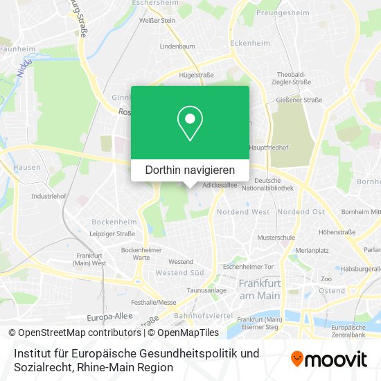 Institut für Europäische Gesundheitspolitik und Sozialrecht Karte