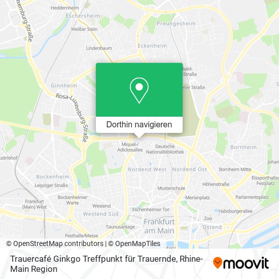 Trauercafé Ginkgo Treffpunkt für Trauernde Karte