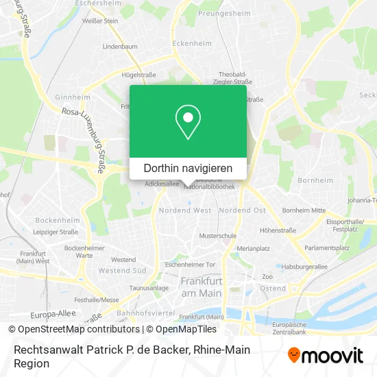 Rechtsanwalt Patrick P. de Backer Karte