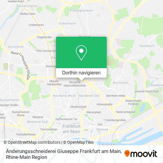 Änderungsschneiderei Giuseppe Frankfurt am Main Karte