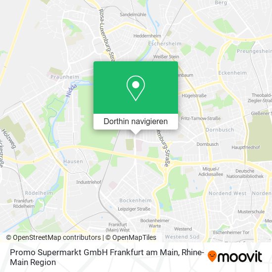 Promo Supermarkt GmbH Frankfurt am Main Karte