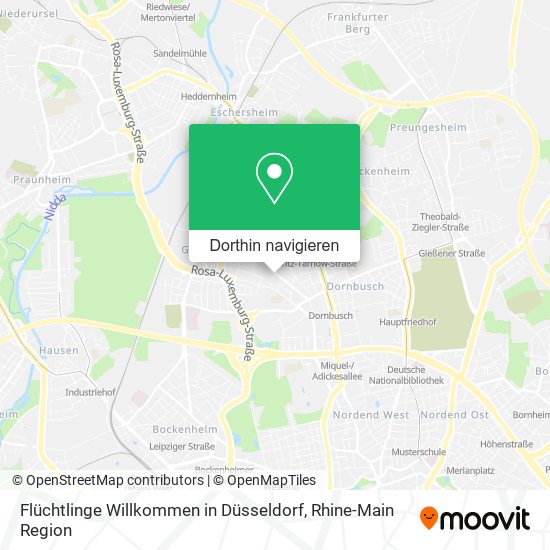 Flüchtlinge Willkommen in Düsseldorf Karte