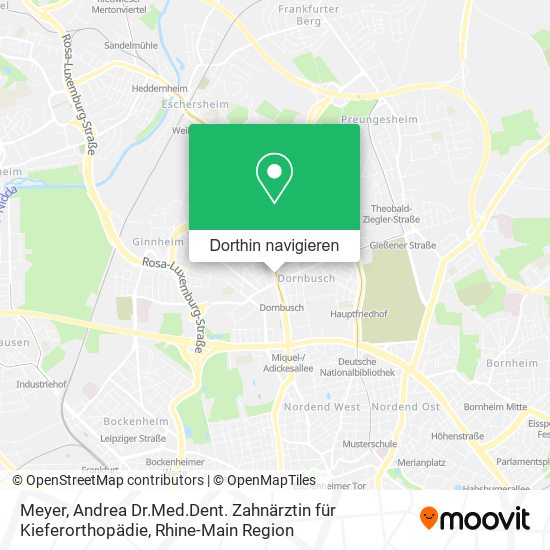Meyer, Andrea Dr.Med.Dent. Zahnärztin für Kieferorthopädie Karte