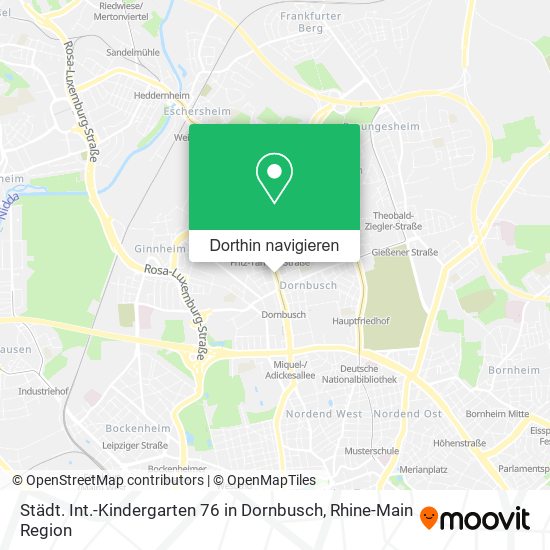 Städt. Int.-Kindergarten 76 in Dornbusch Karte