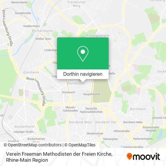 Verein Freeman Methodisten der Freien Kirche Karte