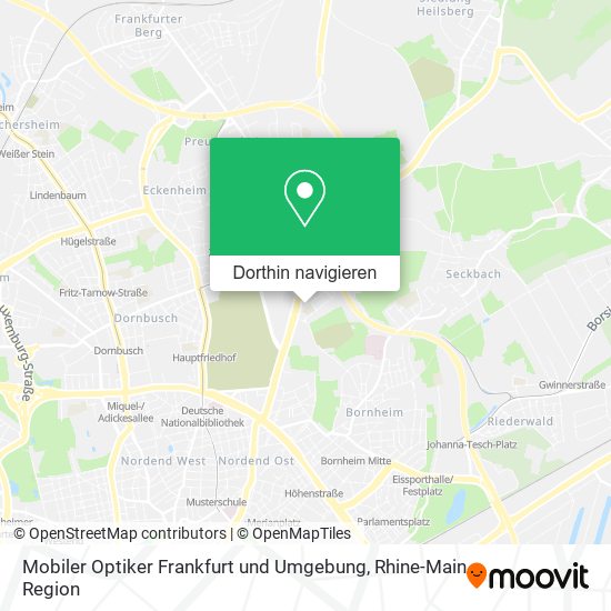Mobiler Optiker Frankfurt und Umgebung Karte
