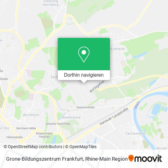 Grone-Bildungszentrum Frankfurt Karte
