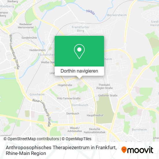 Anthroposophisches Therapiezentrum in Frankfurt Karte